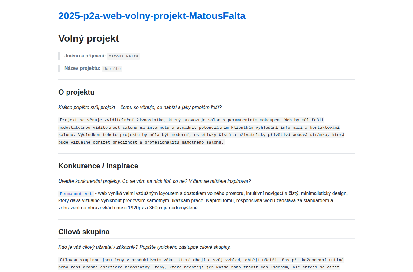 Screenshot preview of 2025-p2a-web-volny-projekt-MatousFalta