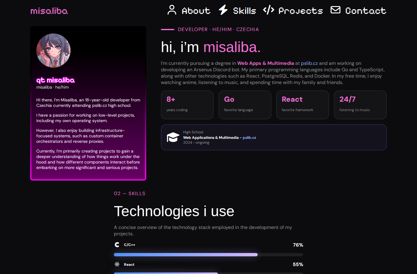 Screenshot preview of 2025-p2a-web-volny-projekt-misalibaytb