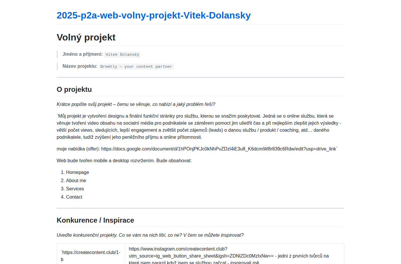 Screenshot preview of 2025-p2a-web-volny-projekt-Vitek-Dolansky